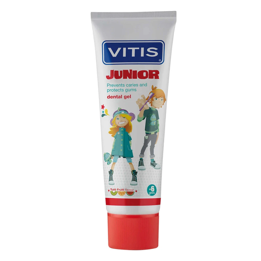 Vitis Junior, дитяча зубна паста, тутті фрутті, від 6 років, 75 мл: ціни та характеристики