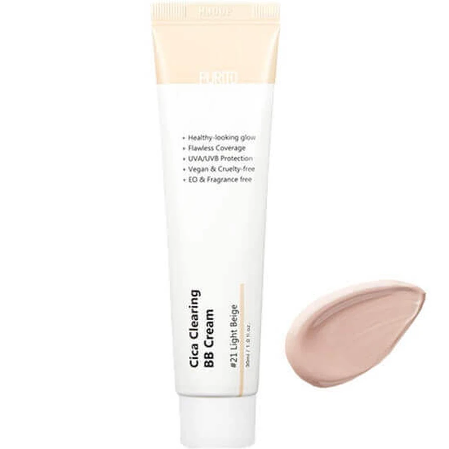 BB-крем 21 Світло-бежевий Cica Clearing BB-крем 21 Світло-бежевий Cica Clearing, 30 мл, Purito: ціни та характеристики