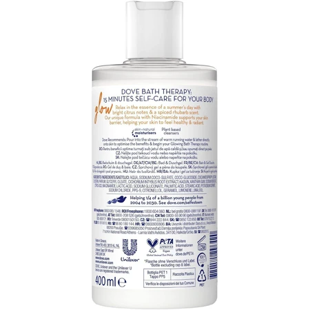 Dove Bath Therapy Glow піна для ванни та гель для душу 400 мл: ціни та характеристики