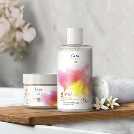 Dove Bath Therapy Glow піна для ванни та гель для душу 400 мл: ціни та характеристики