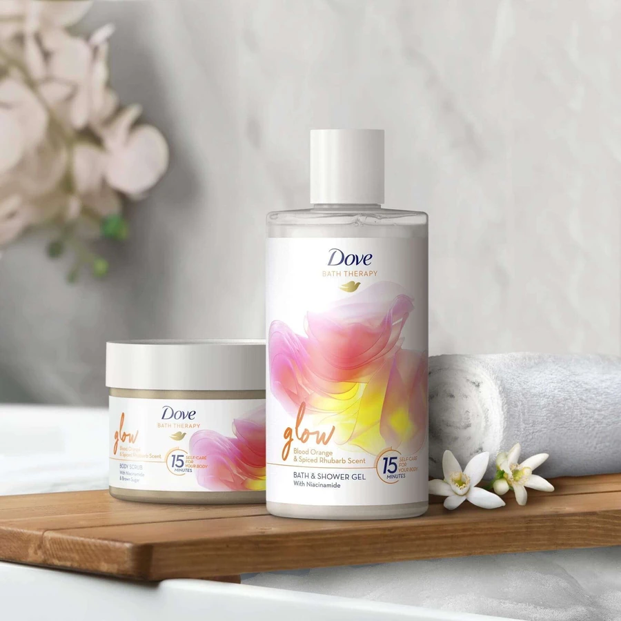 Dove Bath Therapy Glow піна для ванни та гель для душу 400 мл: ціни та характеристики