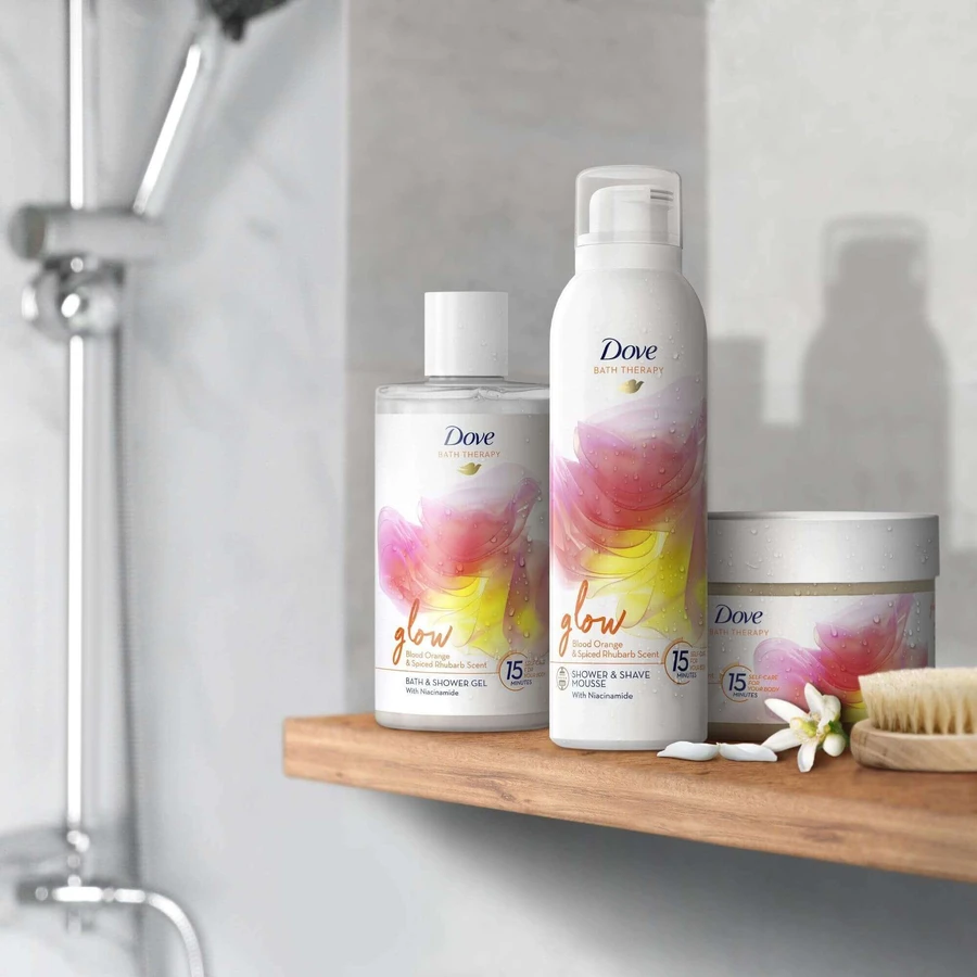 Dove Bath Therapy Glow піна для ванни та гель для душу 400 мл: ціни та характеристики