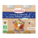 Органическое пюре из моркови, макарон и помидоров, +8 месяцев, 2X200 г, BabyBio
