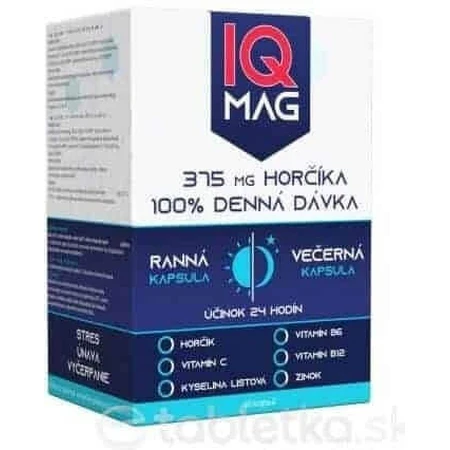 IQ MAG магній 375 мг + В6 + фолієва кислота 1×60 шт, дієтична добавка: ціни та характеристики