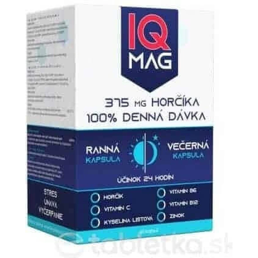 IQ MAG магній 375 мг + В6 + фолієва кислота 1×60 шт, дієтична добавка: ціни та характеристики