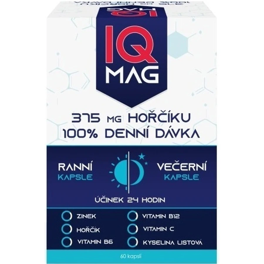 IQ MAG магній 375 мг + В6 + фолієва кислота 1×60 шт, дієтична добавка: ціни та характеристики