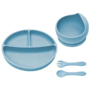 Силиконовый набор для диверсификации Basic, Aqua Blue, Appekids