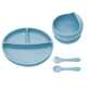 Силиконовый набор для диверсификации Basic, Aqua Blue, Appekids
