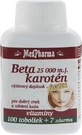 MedPharma БЕТАКАРОТЕН 25.000 м.д.+пантенол+ПАБА 1×37 капсул, дієтична добавка