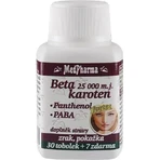 MedPharma БЕТАКАРОТЕН 25.000 м.д.+Пантенол+ПАБА 1×37 капс, пищевая добавка: цены и характеристики