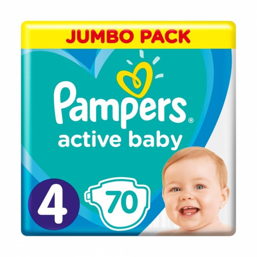 Підгузки Pampers Active Baby 4 Maxi 9-14 кг 70 шт: ціни та характеристики