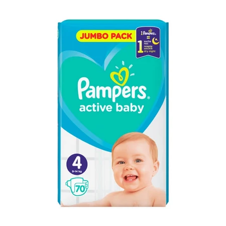 Підгузки Pampers Active Baby 4 Maxi 9-14 кг 70 шт: ціни та характеристики