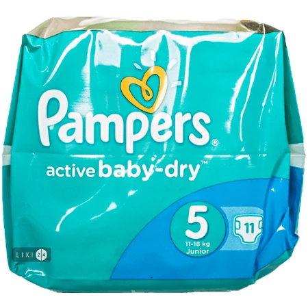 Підгузки Pampers Active Baby-Dry Junior 5 11-18 кг 11 шт: ціни та характеристики
