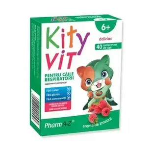 КитиВит для дыхательных путей x 40 таблеток для рассасывания со вкусом малины