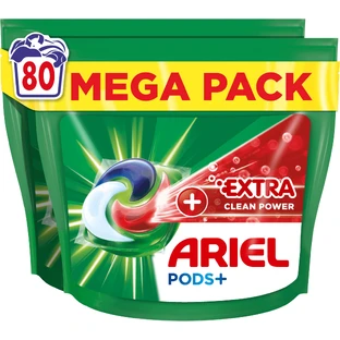 Ariel All-in-1 PODS, капсулы для стирки Extra Clean 80 капсул