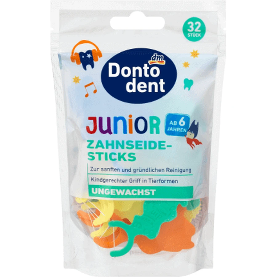 Dontodent Неприготовленные зубные палочки для детей, 32 шт.: цены и характеристики