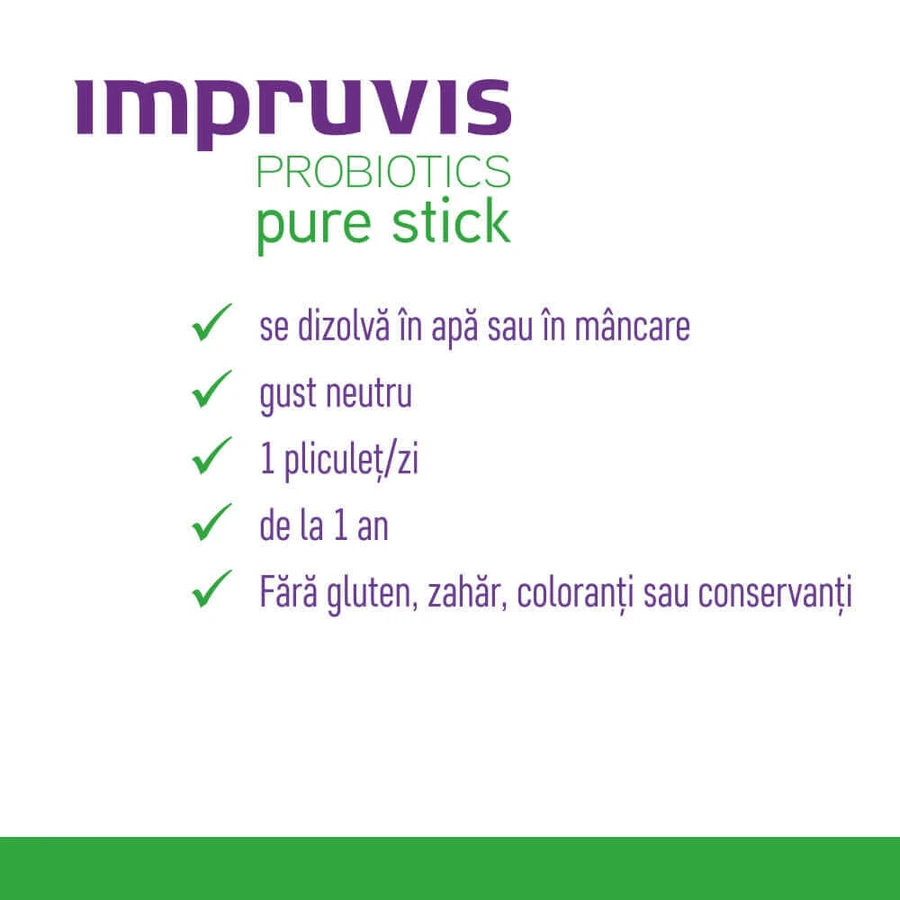 Пробіотики Pure Stick, 10 пакетиків, Impruvis: ціни та характеристики