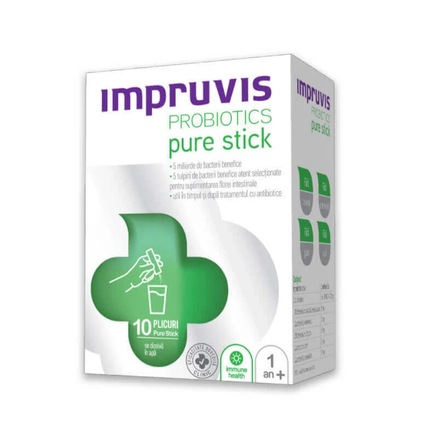 Пробіотики Pure Stick, 10 пакетиків, Impruvis: ціни та характеристики