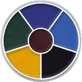 Kryolan Color Circle 6 кольорів BlackEye2 30г Kryolan Color Circle 6 кольорів BlackEye2 30г