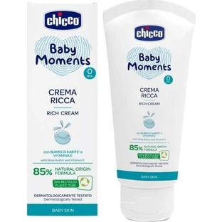CHICCO Дитячі моменти Живильний крем 85% натуральних інгредієнтів 100 мл, 0м+ 1×100 мл
