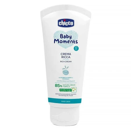 CHICCO Дитячі моменти Живильний крем 85% натуральних інгредієнтів 100 мл, 0м+ 1×100 мл: ціни та характеристики
