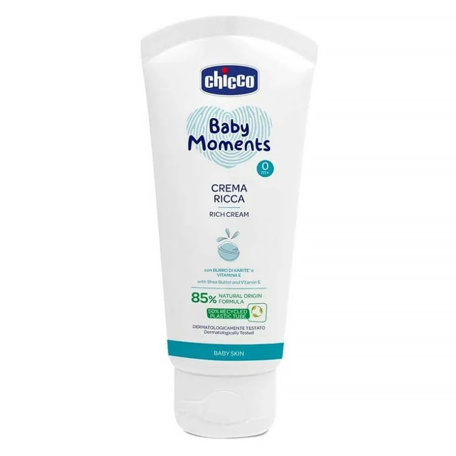 CHICCO Дитячі моменти Живильний крем 85% натуральних інгредієнтів 100 мл, 0м+ 1×100 мл: ціни та характеристики
