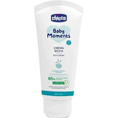 CHICCO Дитячі моменти Живильний крем 85% натуральних інгредієнтів 100 мл, 0м+ 1×100 мл: ціни та характеристики