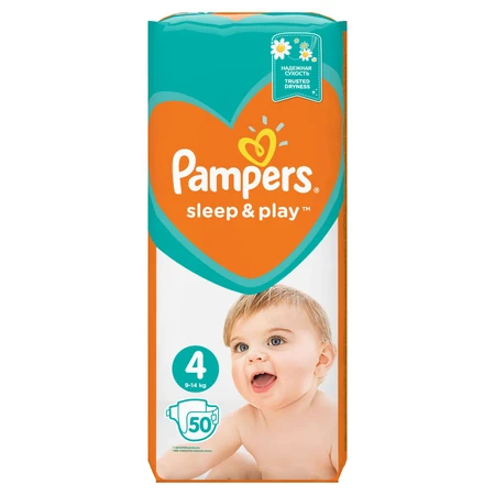 Подгузники Pampers Sleep & Play 4 Maxi 9-14 кг 50 шт: цены и характеристики