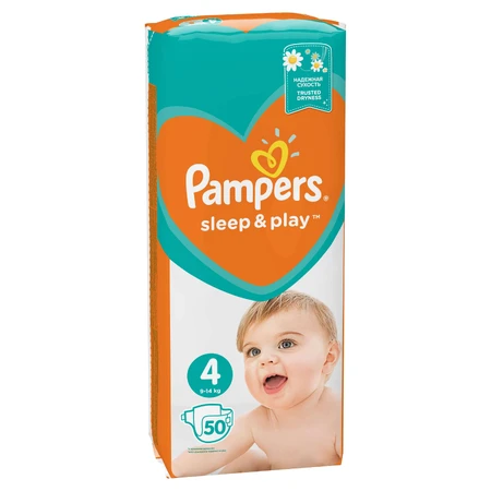 Подгузники Pampers Sleep & Play 4 Maxi 9-14 кг 50 шт: цены и характеристики