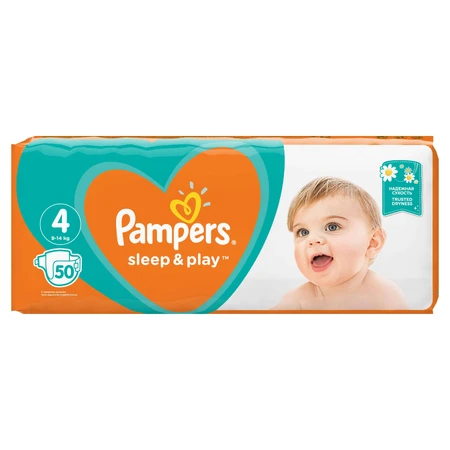 Подгузники Pampers Sleep & Play 4 Maxi 9-14 кг 50 шт: цены и характеристики