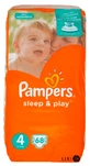 Подгузники Pampers Sleep &amp; Play 4 Maxi 9-14 кг 68 шт