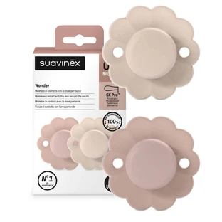 Suavinex, SX Pro силиконовые физиологические манекены 0-6м Wonder Pale Mauve + Mauve Chalk, 2 шт.