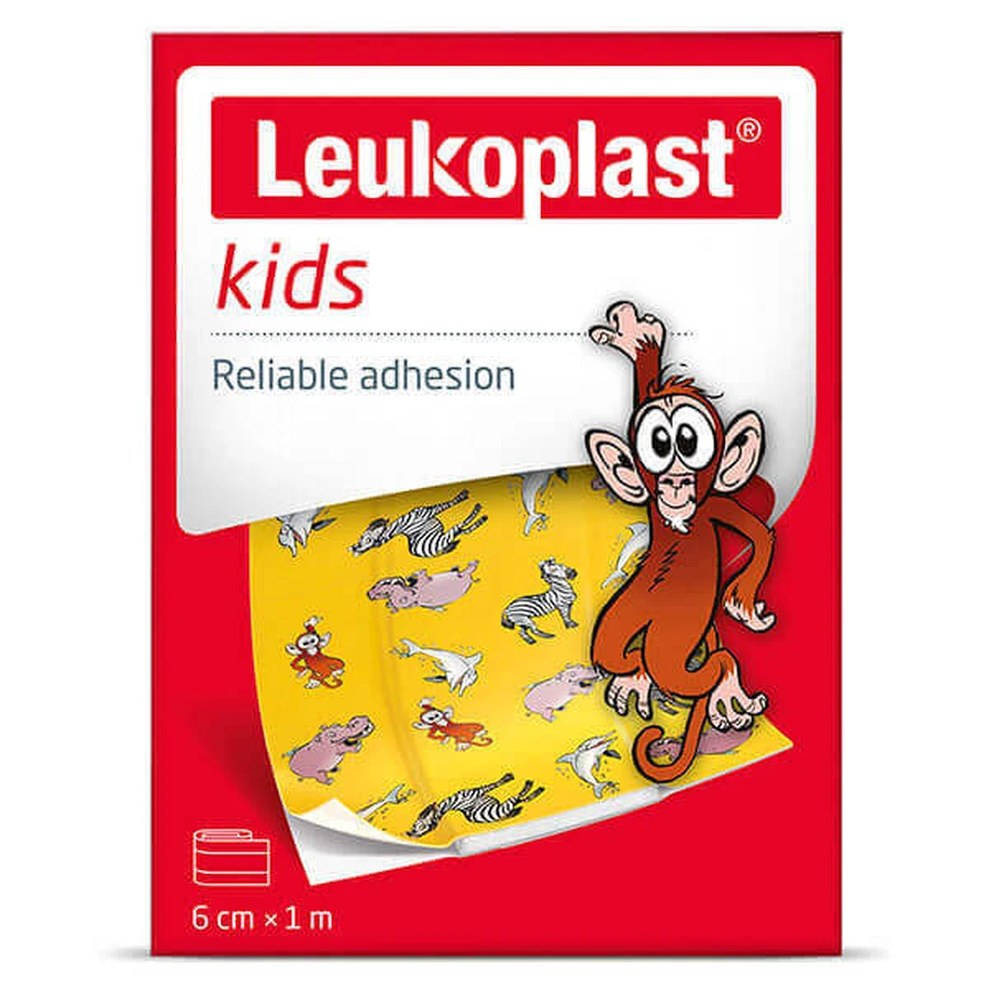 Лейкопластир Leukoplast Kids, пластир для дітей, водонепроникний, 6 см х 1 м, 1 шт.: ціни та характеристики