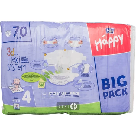 Подгузники детские Bella Baby Happy Maxi 8-18 кг 70 шт: цены и характеристики