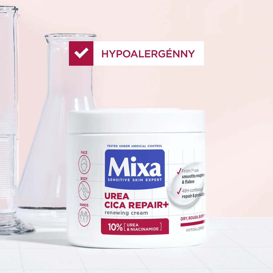 Mixa Urea Cica Repair+ відновлюючий догляд для тіла для дуже сухої, огрубілої шкіри, 400 мл: ціни та характеристики