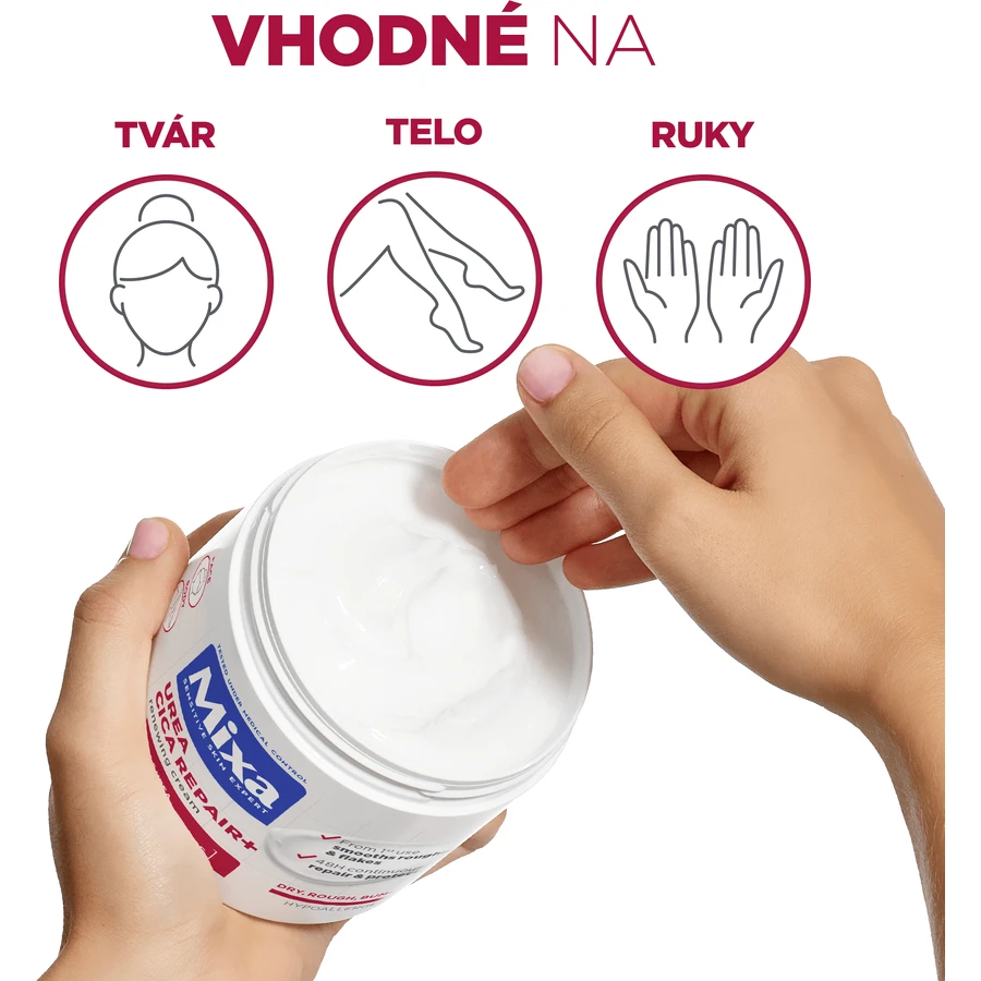 Mixa Urea Cica Repair+ відновлюючий догляд для тіла для дуже сухої, огрубілої шкіри, 400 мл: ціни та характеристики