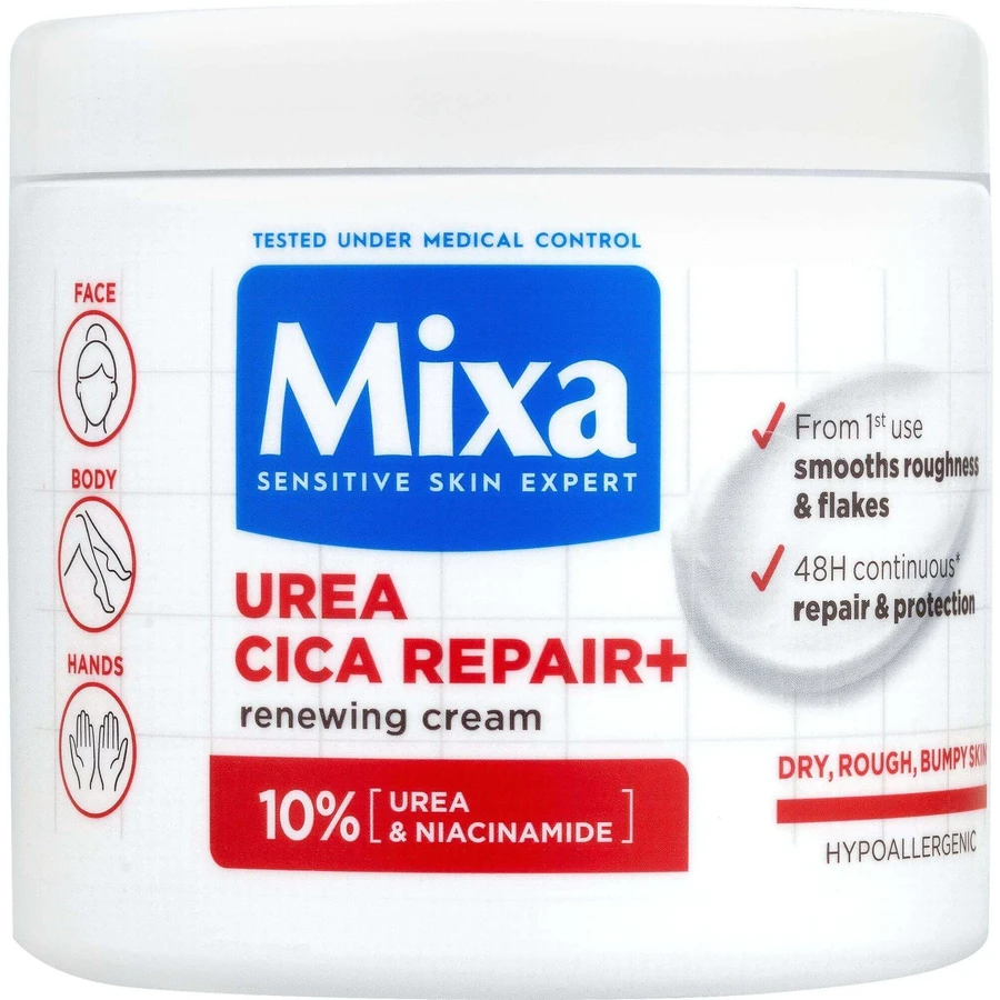 Mixa Urea Cica Repair+ відновлюючий догляд для тіла для дуже сухої, огрубілої шкіри, 400 мл: ціни та характеристики