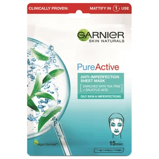 Маска для лица Pure Active Skin Naturals Pure Active Skin Naturals Anti-blemish, 1 штука, Garnier
