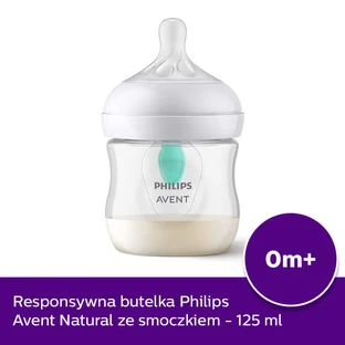 Avent Natural Response, пляшечка з чутливою соскою, з клапаном AirFree, швидкість потоку 2, SCY670/01, від народження, 125 мл