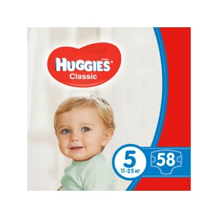 Подгузники Huggies Classic 5 Jumbo (11-25 кг) 58 шт
