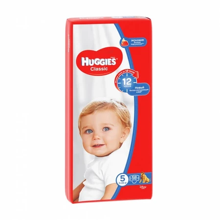 Подгузники Huggies Classic 5 Jumbo (11-25 кг) 58 шт: цены и характеристики