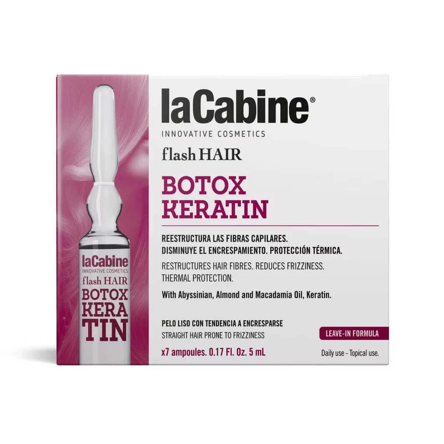 Кератин для ботоксу для волосся Flash Hair, 7 флаконів по 5 мл, La Cabine: ціни та характеристики