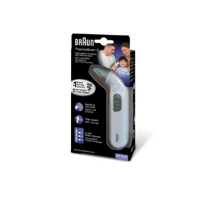 Braun ThermoScan 3 with Age Precision IRT3030, сверхбыстрый компактный ушной термометр для детей
