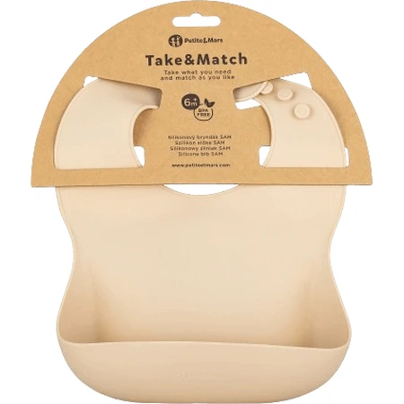Petite&Mars Силиконовый нагрудник Take&Match Desert Sand 6м+: цены и характеристики
