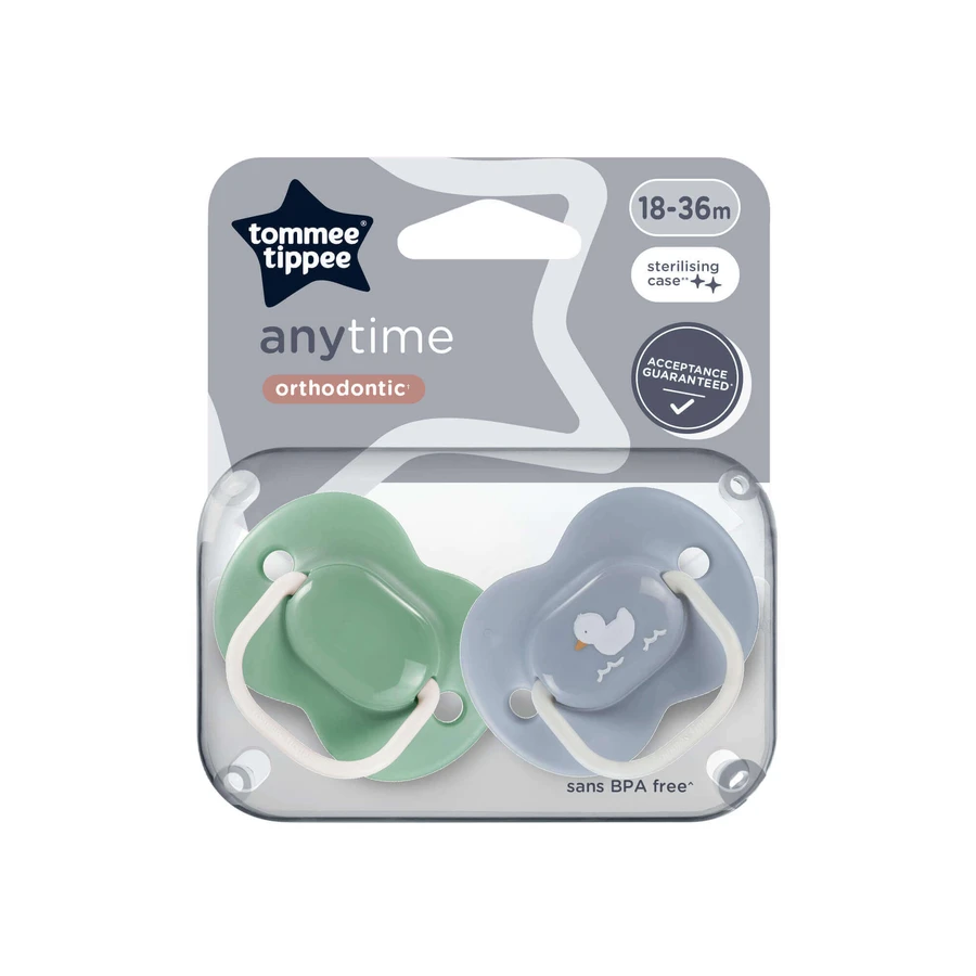 Ортодонтичні пустушки Anytime, 18-36 місяців, 2 штуки, Ratusca, Tommee Tippee: ціни та характеристики