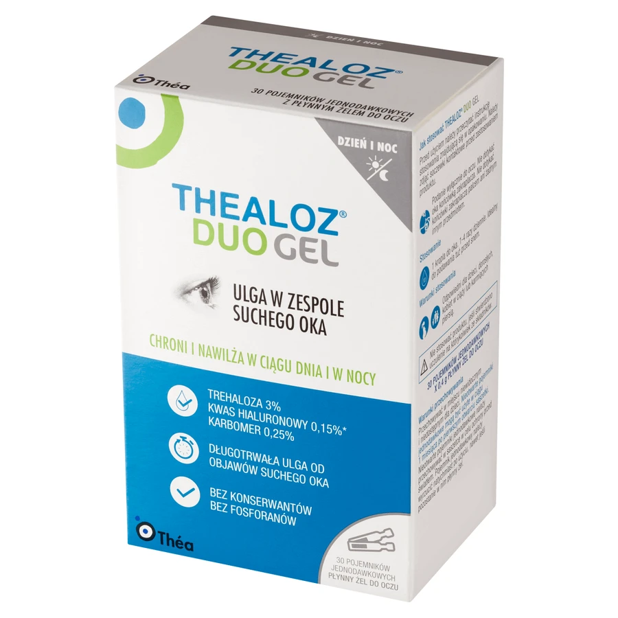 Гель для очей Thealoz Duo Gel, рідкий, по 0,4 г х 30 однодозових контейнерів: ціни та характеристики