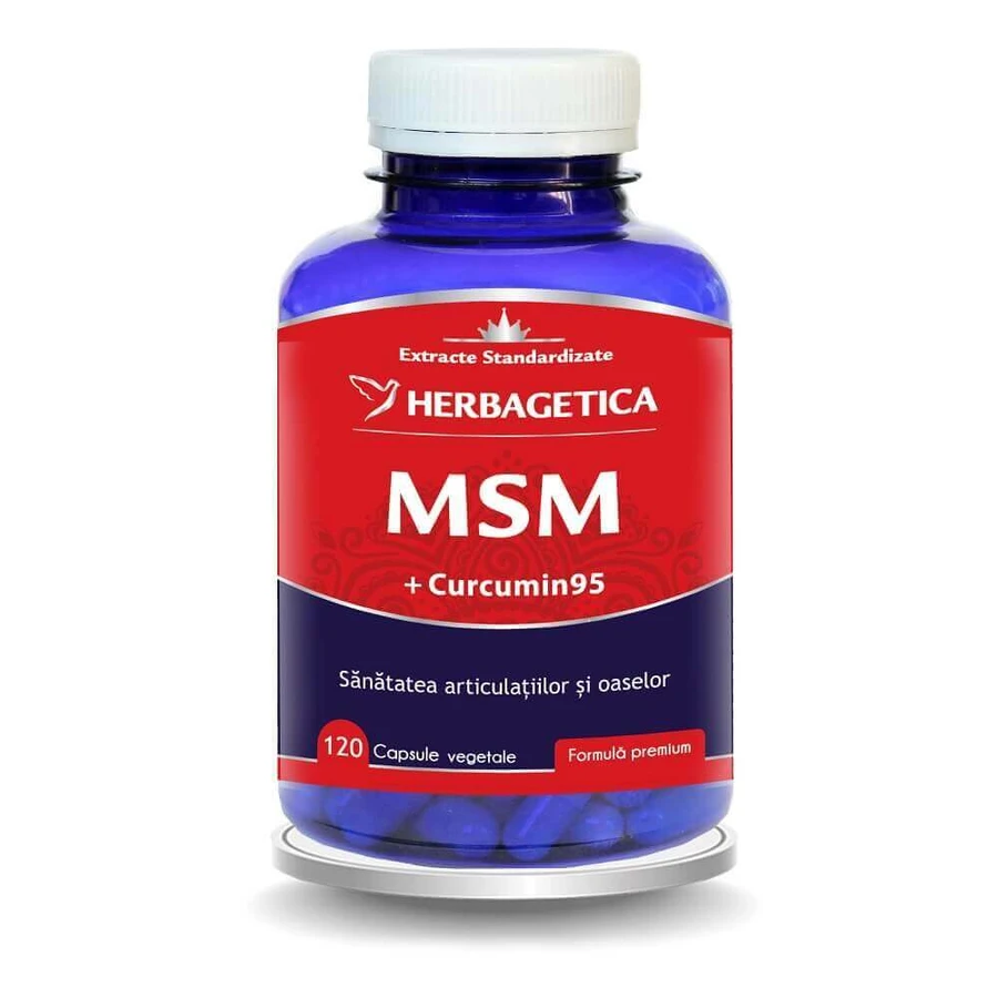 MSM + Cucumin95, 120 капсул, Herbagetica: ціни та характеристики