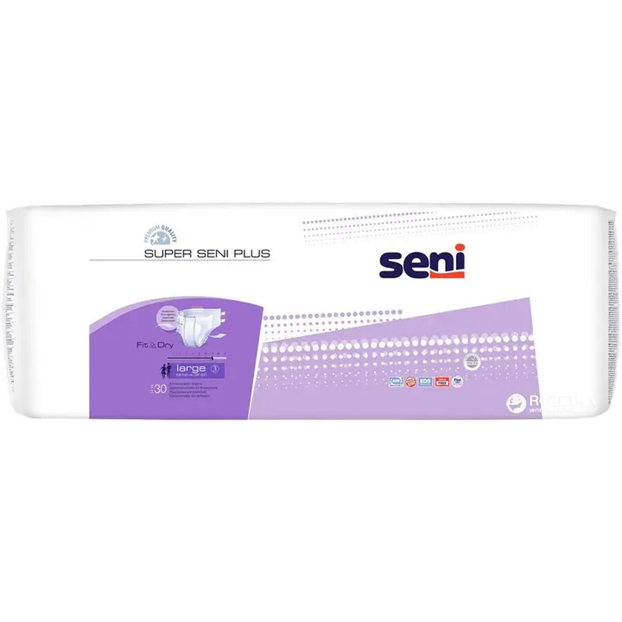 Подгузники для взрослых Seni Super Plus Large 30 шт: цены и характеристики