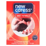 Нові латексні презервативи Caress Wet N Wild, 3 штуки