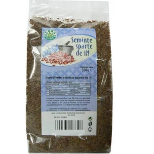 Насіння льону, подрібнене, 500 г, Herbal Sana